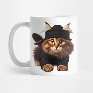 Cherished Shadow Warrior Ninja Cat Mug